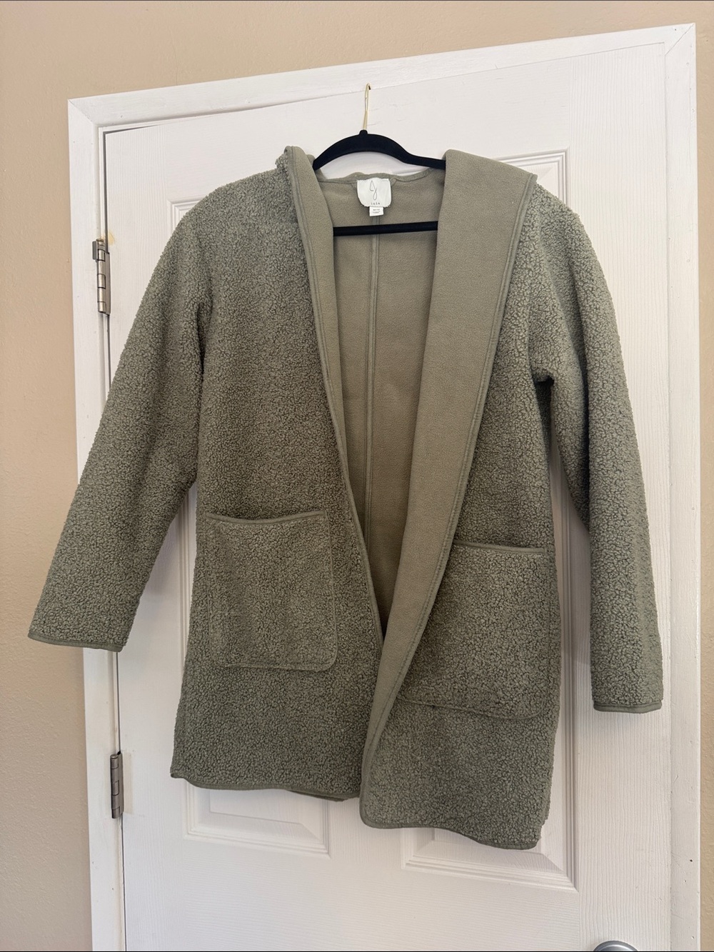 Joie Olive Green Hooded Sherpa Jacket